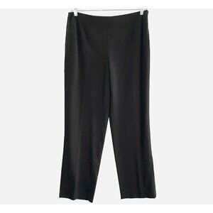 TALBOTS Women Stretch Pants Sz 12P Black Side Zip Office Career Casual 31-10